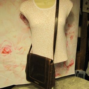 Evan Picone Brown Handbag Shoulder Bag Crossbody ~